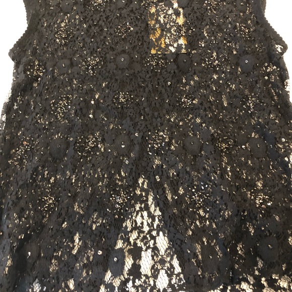 Zara evening black lace rhinestone top S NWT - Picture 4 of 8